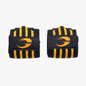 Hardcore Wrist Wraps 18inch (46cm) , Black/Yellow - Rannetuet